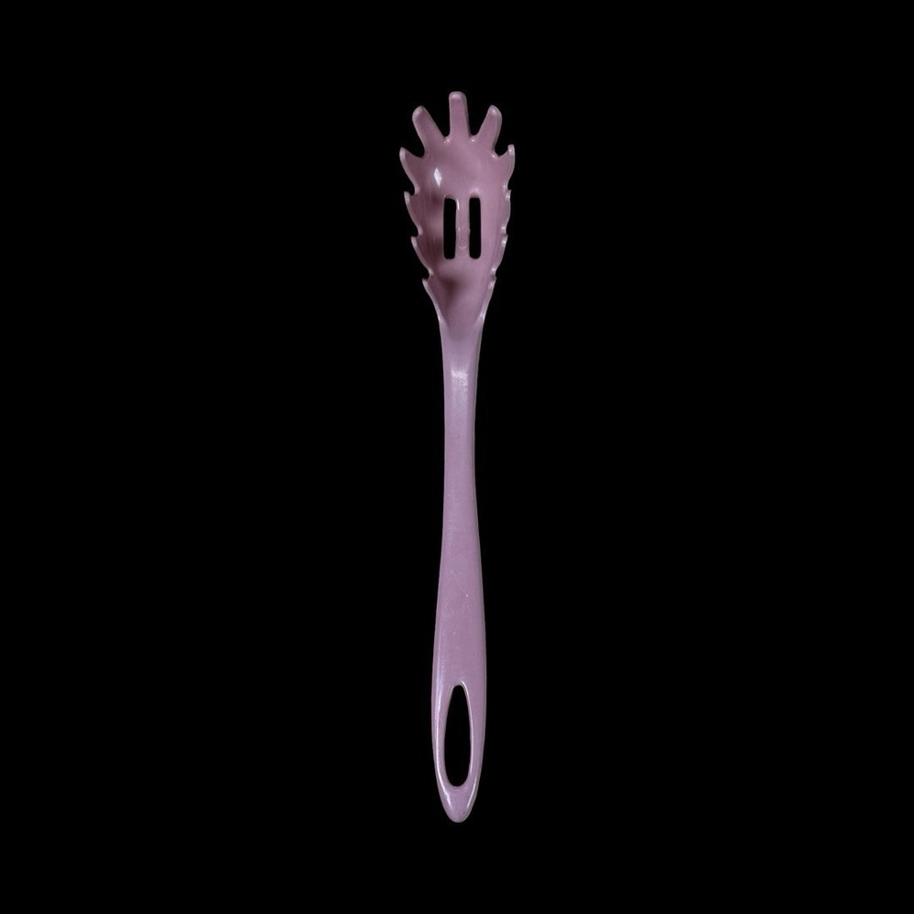 VNTG Ensar Pasta Server Spaghetti Fork Pink Nylon Retro Kitchen Made In USA